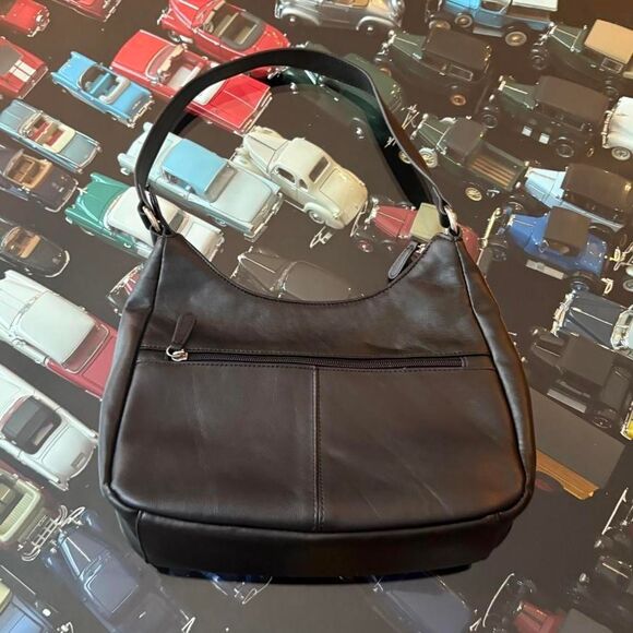 Giani Bernini Black Leather Shoulder Bag Purse New W/O Tags - Picture 4 of 7